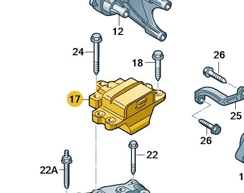Gearbox Mount – 3C0 199 555 AF